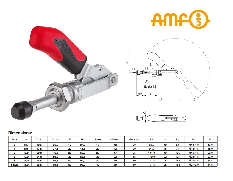 AMF Schuifstang-spanklem Gr.3 Nr.6841 | DKMTools - DKM Tools