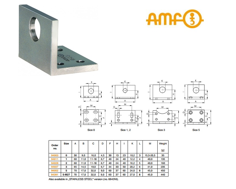 AMF Haakse voet Gr.0 Nr 6843