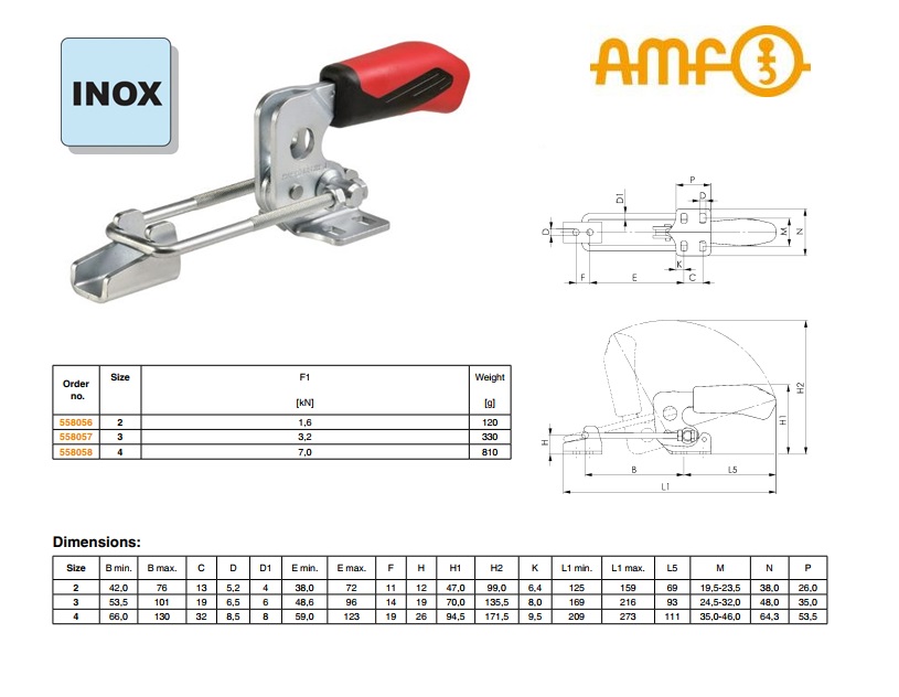 AMF Sluitspanner horizontaal Gr.4 nr 6848H | DKMTools - DKM Tools