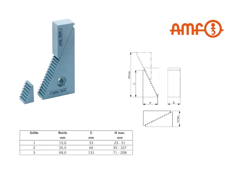 Universele spanlijsten Gr 1 6500E 33mm AMF 73296