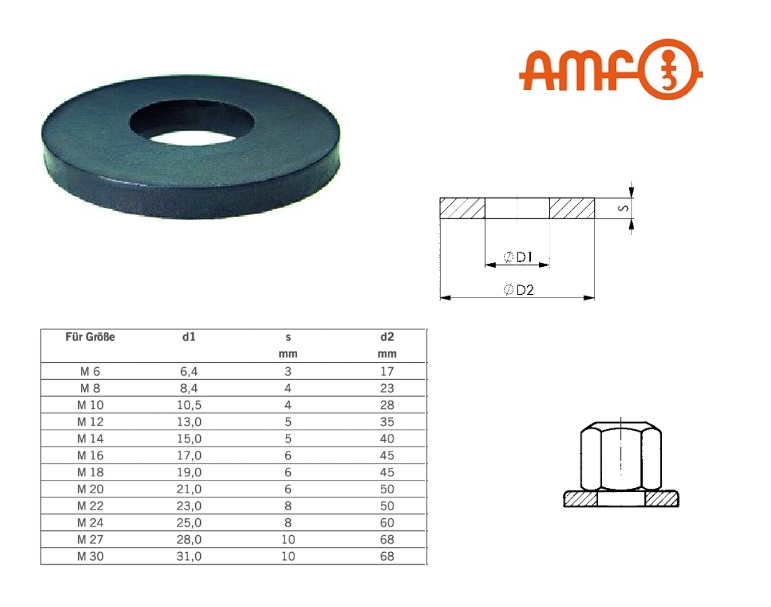 Sluitring M8 AMF 82826 - DKMTools - Opspantechniek