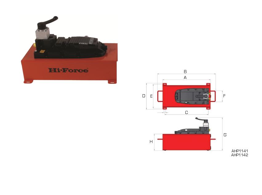 Pneumatisch hand of voet bediende pomp Hi Force AHP1122 | DKMTools - DKM Tools