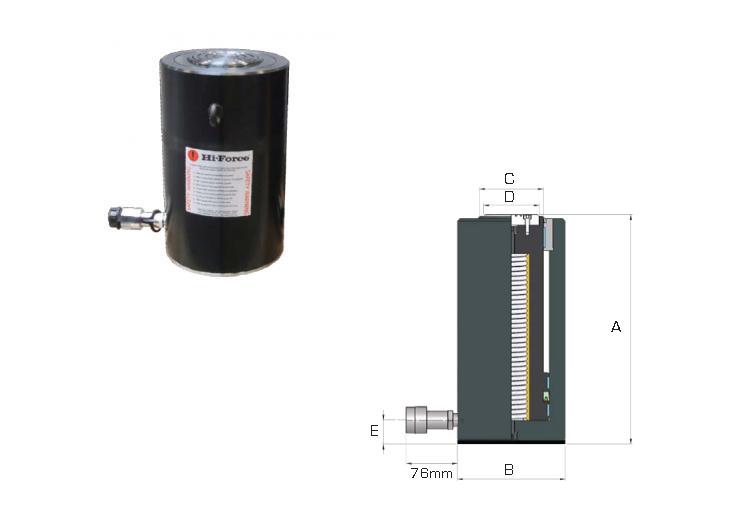 enkelwerkend lichtgewicht aluminium cilinder HAS306 | DKMTools - DKM Tools