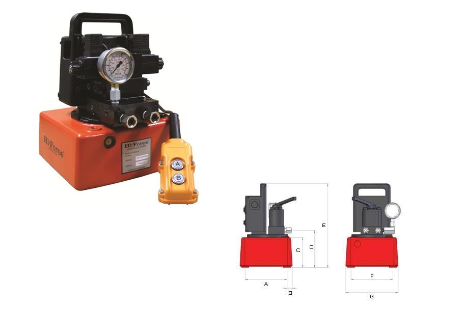 compacte 2-traps hydraulische pomp Hi Force HEP103442