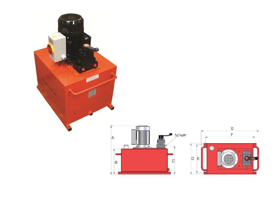 Elektrisch aangedreven hydraulische pomp Hi Force HEP517144