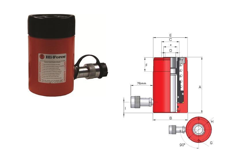 Holle plunjer cilinder enkelwerkend Hi Force HHS102