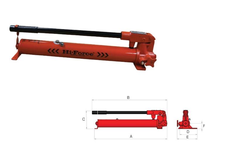 Hydraulische handpomp Aluminium Hi Force HP252D | DKMTools - DKM Tools