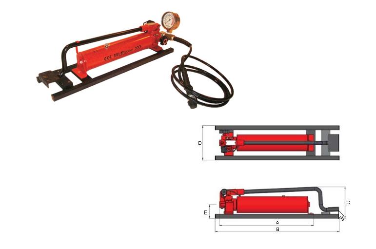 Hydraulische voetpomp, 2-traps Hi Force HP227FP | DKMTools - DKM Tools