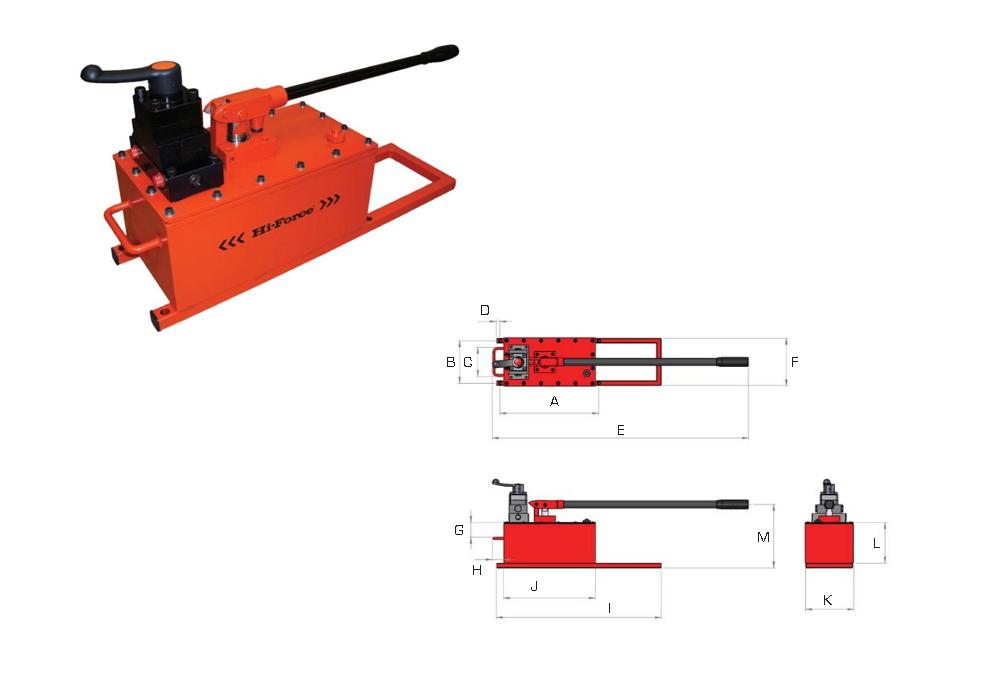 Handpomp, 2-traps Hi flow Hi Force HP245