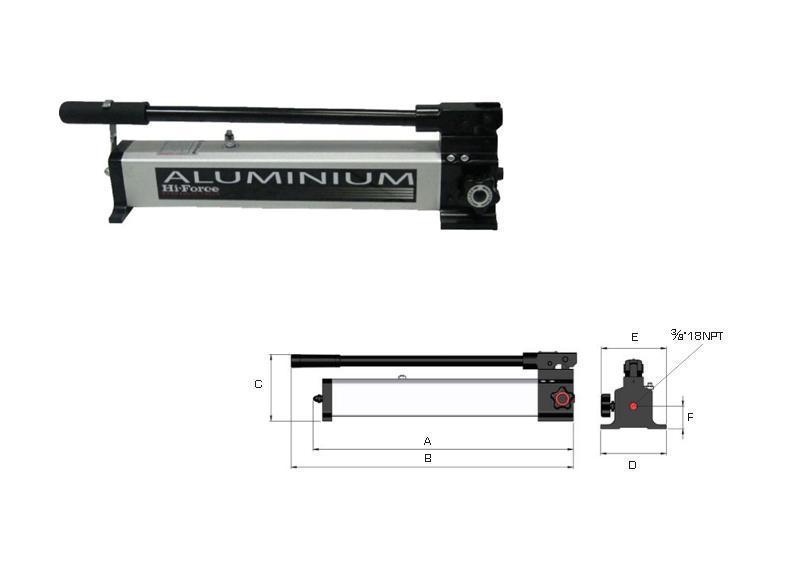 Hydraulische handpomp Aluminium Hi Force HP252D