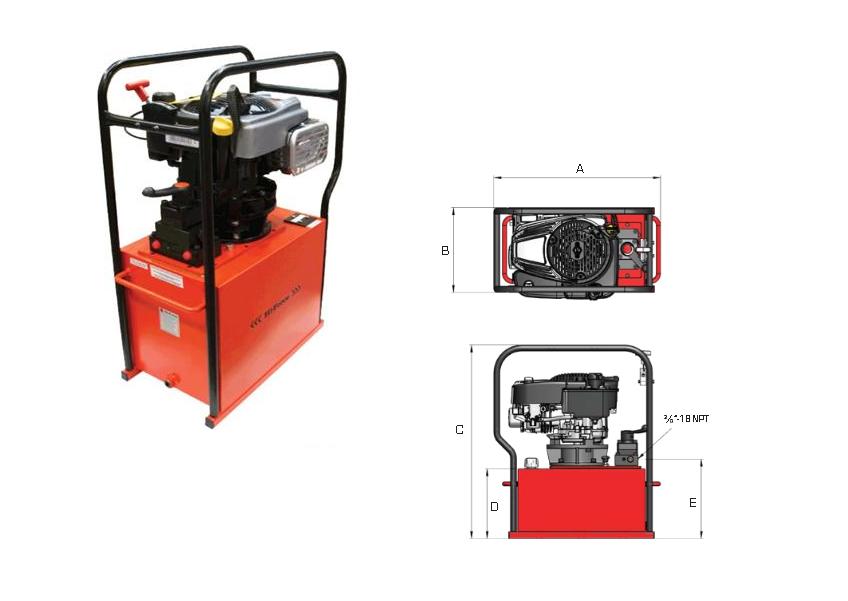Benzinemotor aangedreven hydraulische pomp Hi Force HPP21022 | DKMTools - DKM Tools