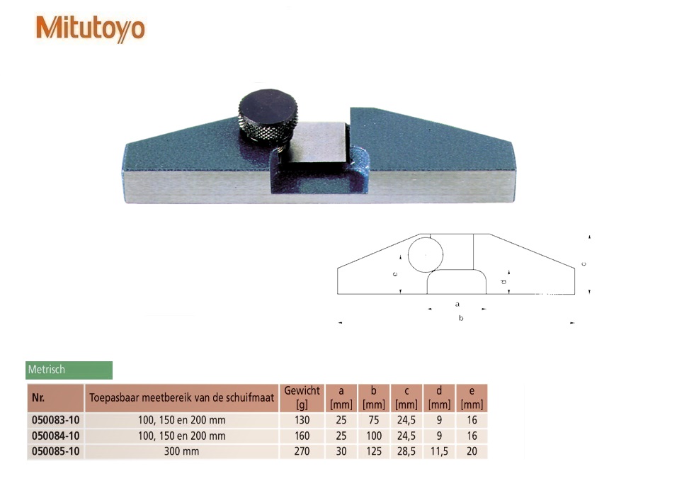 Mitutoyo Brugstuk voor dieptemeting breedte 75mm, bereik 100, 150 en 200mm | DKMTools - DKM Tools