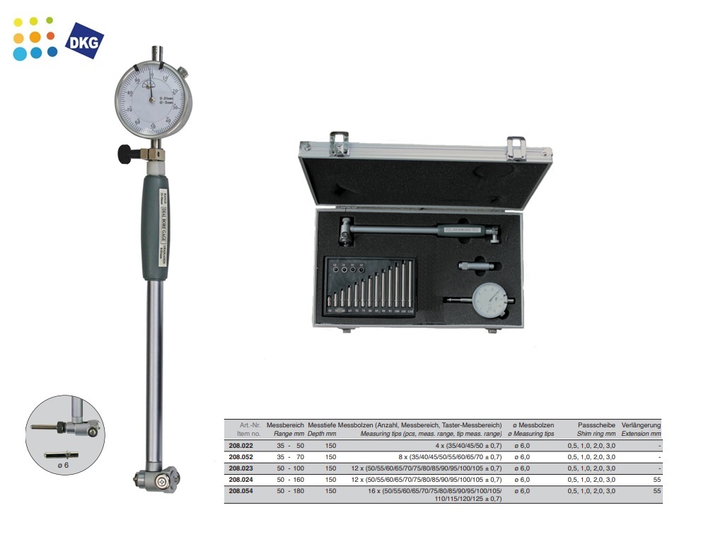 Binnenmeettaster - standaard 35 - 50 mm | DKMTools - DKM Tools
