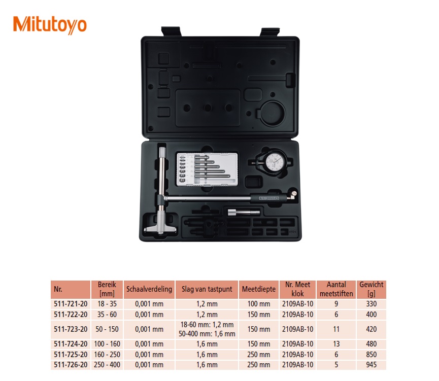 2-Punts Binnenmeettaster 250 - 400mm | DKMTools - DKM Tools