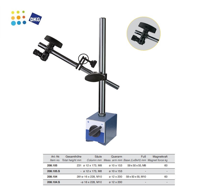 Magnetisch meetstatief 300mm 55 x 46 x 70, M10 | DKMTools - DKM Tools