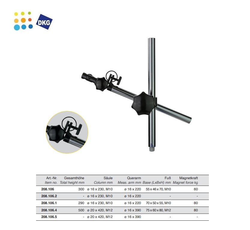 Reserve-kolom Magnetisch meetstatief Ø 12 x 173 mm | DKMTools - DKM Tools