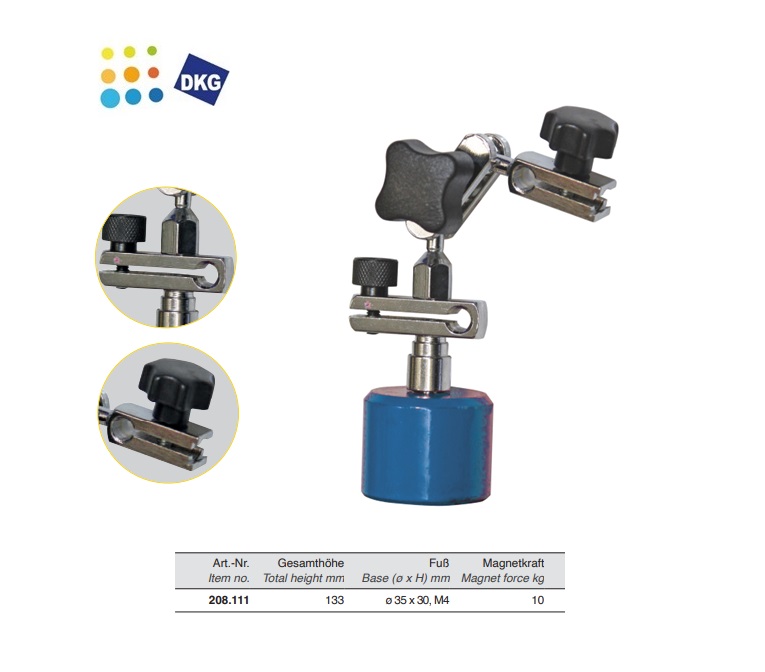 Kleine Magnetisch meetstatief 30 kg, H= 140 mm | DKMTools - DKM Tools
