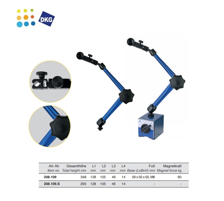 Reserve-meetstatief met centrale mechanische klemming 375 mm | DKMTools - DKM Tools