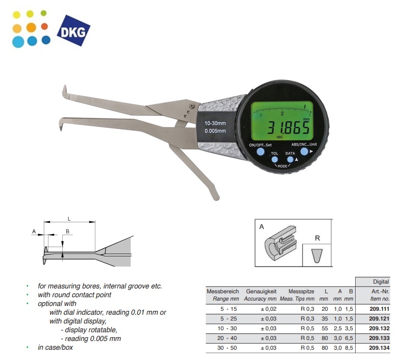 Digitale Schuifmaat 0-100mm  0,01 | DKMTools - DKM Tools