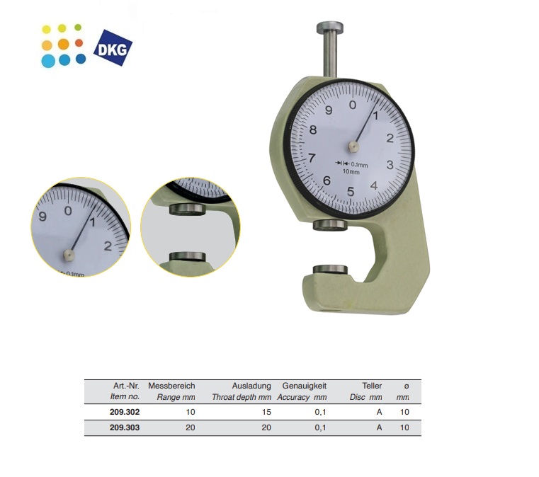 Pocket diktemeter 0-10 mm | DKMTools - DKM Tools