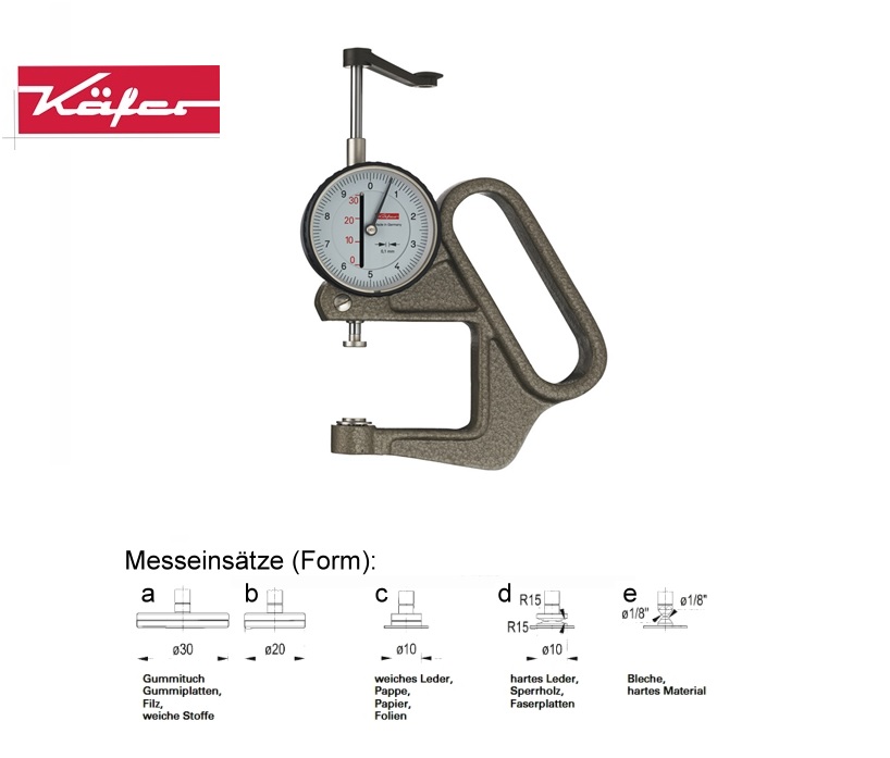 Diktemeter K 50/3 E 0,1 mm kogel 5