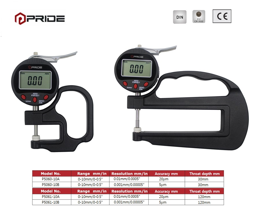 Digitale diktemeter 0-10mm/0-0.5” 20um