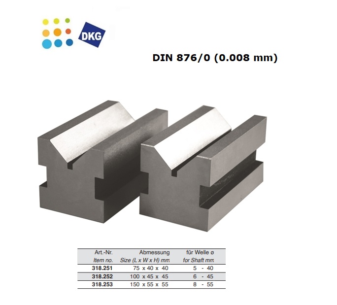 V-Blokken DIN 876-0, 75 mm, 90°