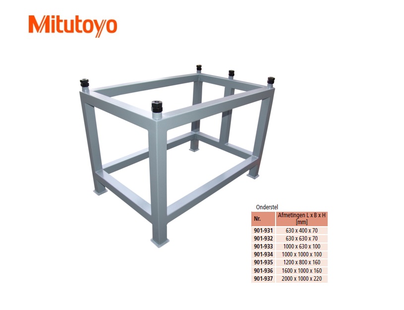 Onderstel voor vlakplaat 630 x 400 x 70mm