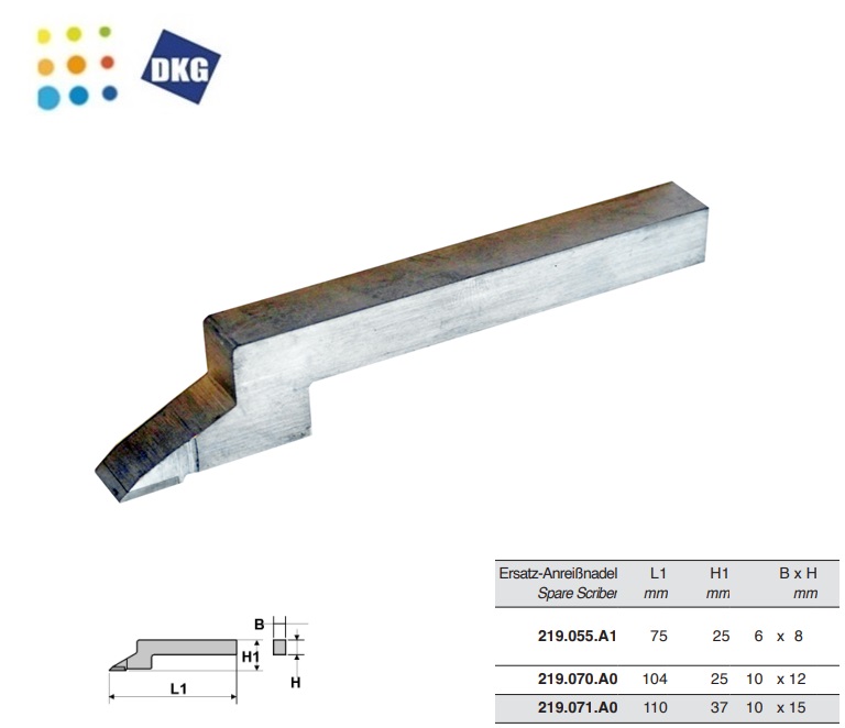 Afschrijver hardmetalen punt hoogtemaat 200/300 mm