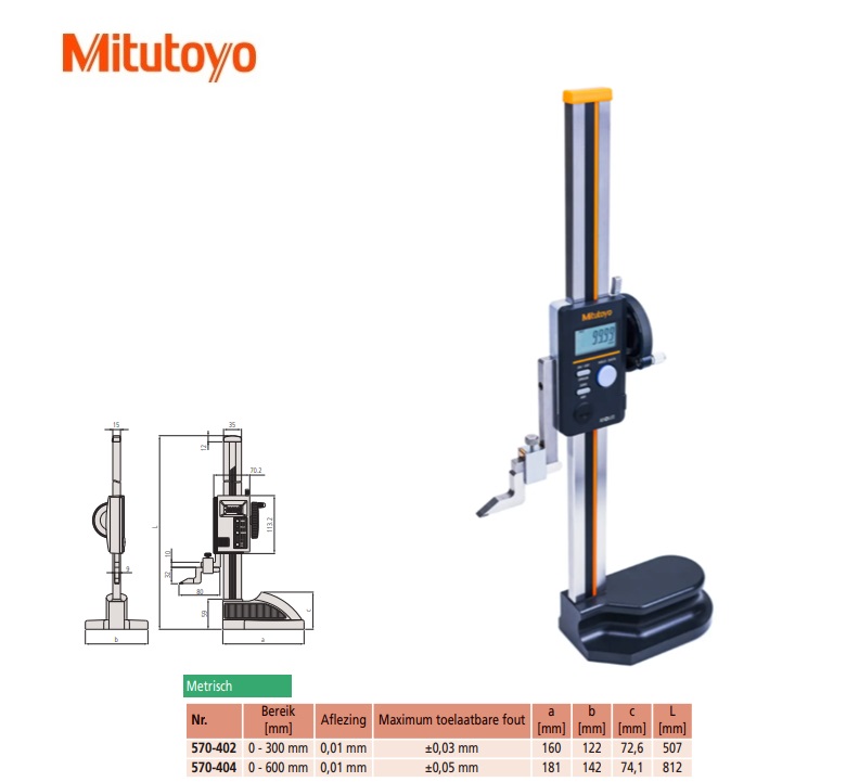 Digimatic hoogtemeter 0 - 300mm 570