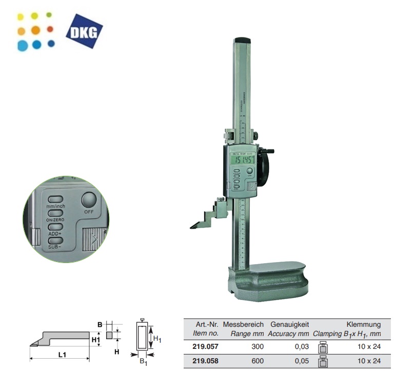 Digitale hoogte en markeermeter 0-300 mm aandrijfwiel