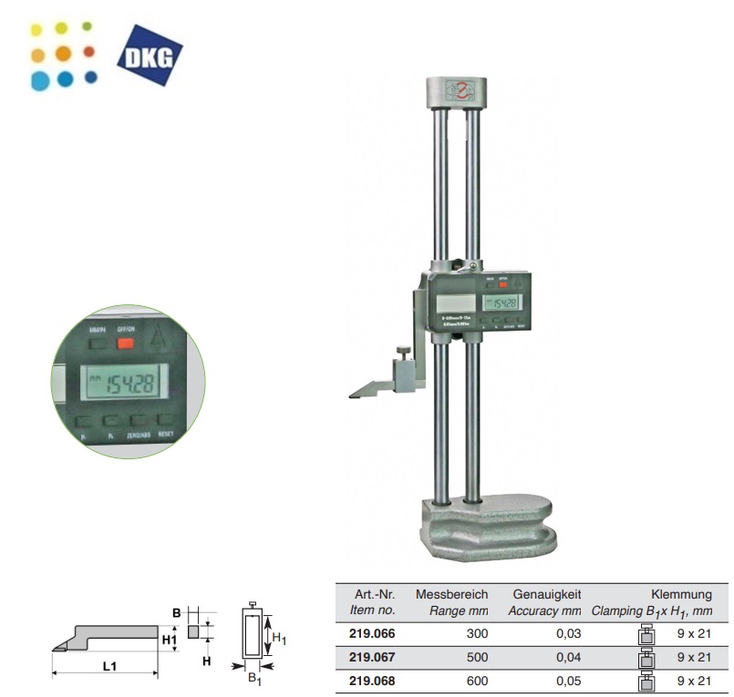 Digitale hoogte en markeermeter 600 mm ABS | DKMTools - DKM Tools