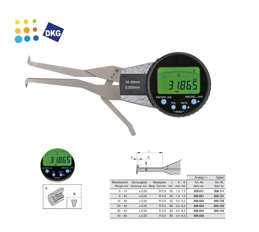 Digitale binnenmeter 5 - 15 mm x 0,01 mm | DKMTools - DKM Tools