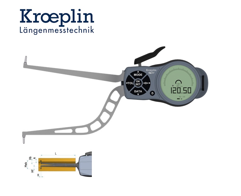 Digitale binnenmeter 90 – 120 mm