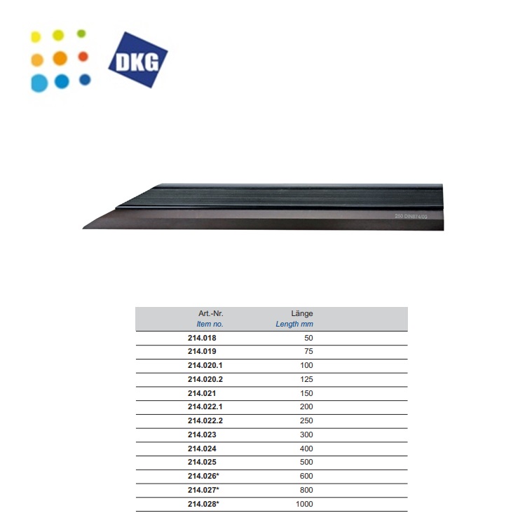 Haar lineaal 125 mm DIN 874/00 | DKMTools - DKM Tools