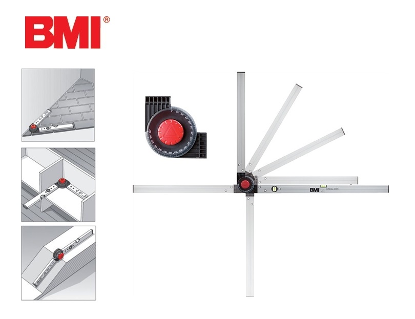 Bouwhoekmeter Winkelstar 0-180Grad 60/80cm