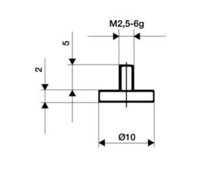 Stalen taster 573/11-20 M2,5 vlak Käfer 62126