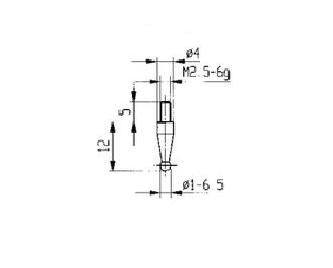 Stalen taster 573/18 M2,5 kogel Käfer 62034