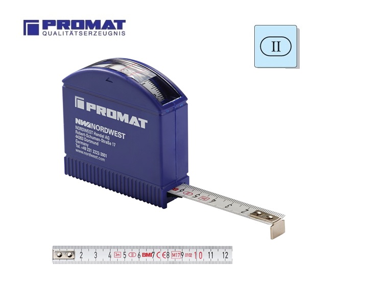 Rolbandmaat met controlevenster 3m | DKMTools - DKM Tools