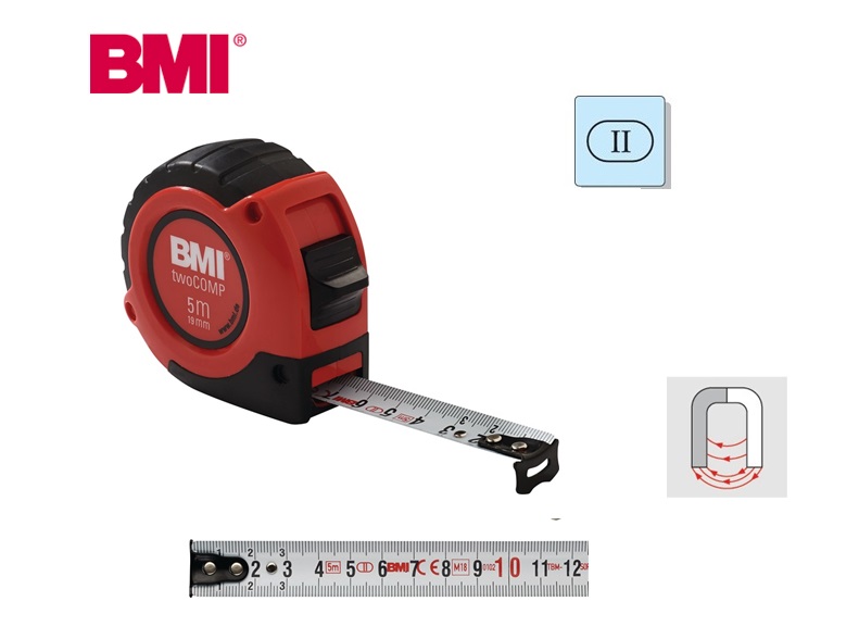 Rolbandmaat twoCO met magneet 2m