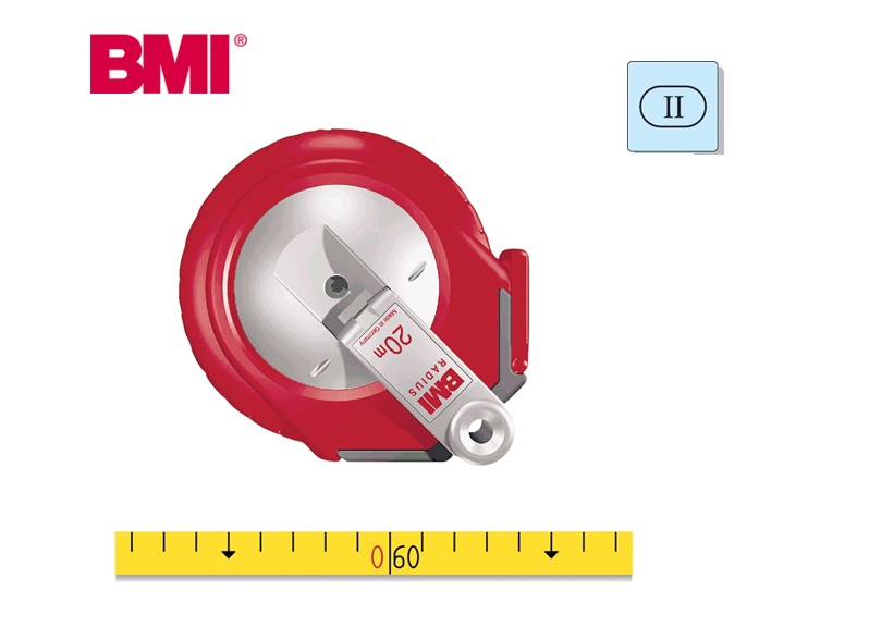 Kapselbandmaat RADIUS  glasvezel 20m cm/-Kunststof geel glasvezel | DKMTools - DKM Tools