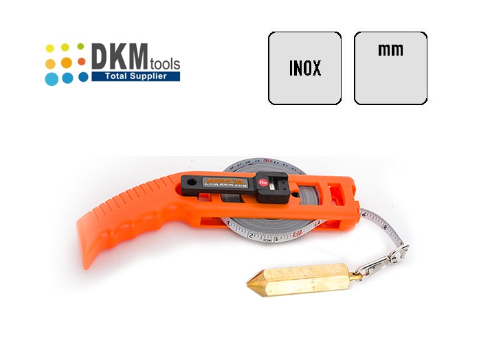 Tankrolbandmaat 20 mtr Zwart | DKMTools - DKM Tools