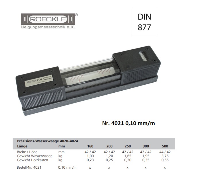 Precisie-richtwaterpas 250 mm; 0,1 mm/m In Etui | DKMTools - DKM Tools