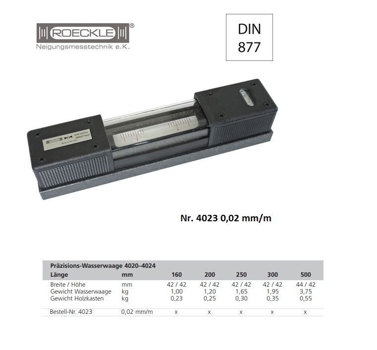 Precisie-richtwaterpas 250 mm; 0,02 mm/m In Etui | DKMTools - DKM Tools
