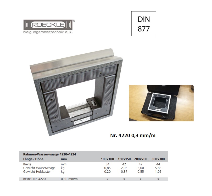 Raamwaterpas 100 mm; 0,3 mm/m In koffer