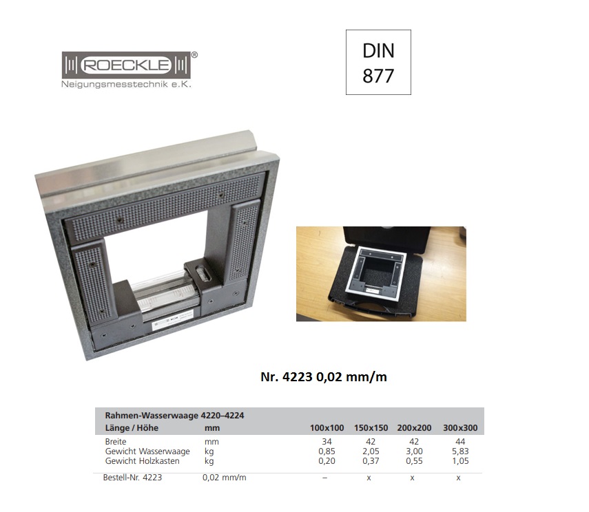 Raamwaterpas 200 mm; 0,02 mm/m In koffer | DKMTools - DKM Tools