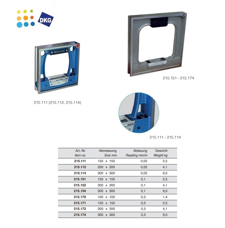 Raamwaterpas, 200 mm, 0,3 mm/m, DIN 877 | DKMTools - DKM Tools