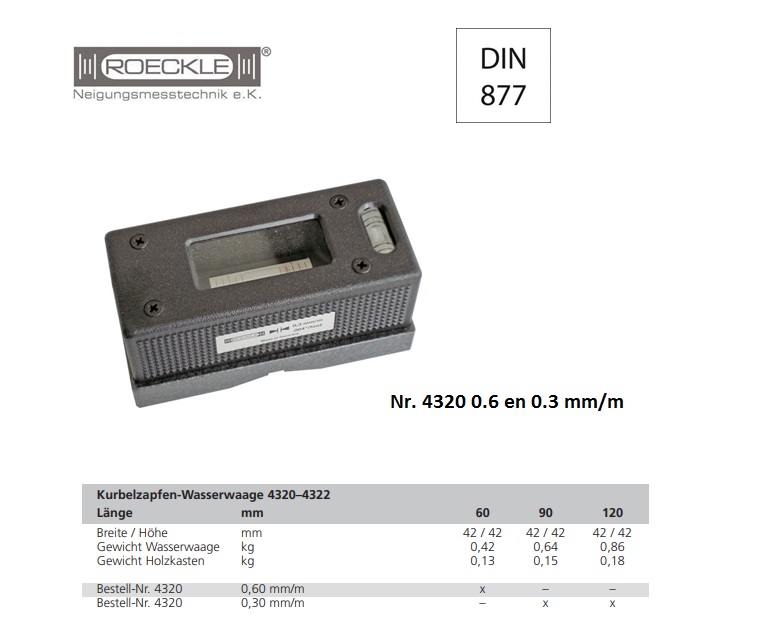 Krukpenwaterpas 120 mm; 0,04 mm/m In Etui | DKMTools - DKM Tools