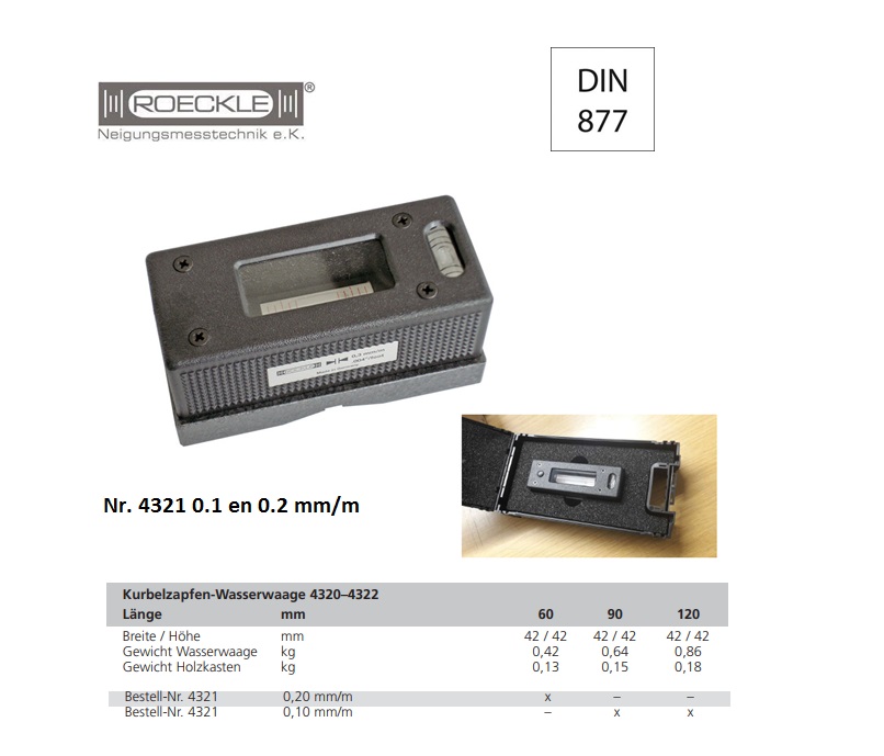 Krukpenwaterpas 90 mm; 0,3 mm/m In Etui | DKMTools - DKM Tools