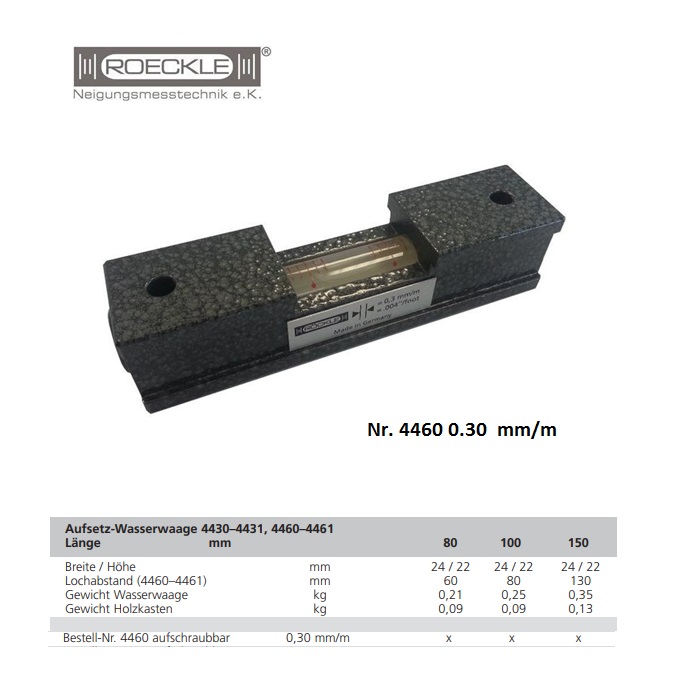 Machine waterpas 80 mm; 0,1 mm/m Afschroefbaar | DKMTools - DKM Tools